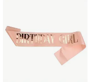 Champagne Sash Birthday Girl